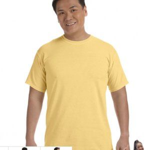 NWOT Yellow Comfort Colors C1717 Adult Heavyweight RS T-Shirt